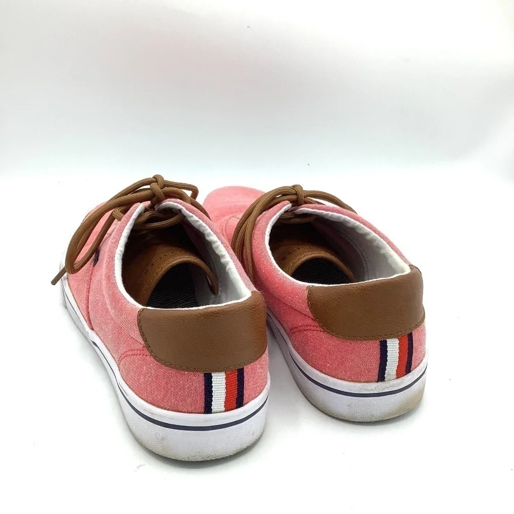 Tommy Hilfiger Phero TMPHERO Mens Pink Canvas Low Top Designer Sneaker Shoes 9.5